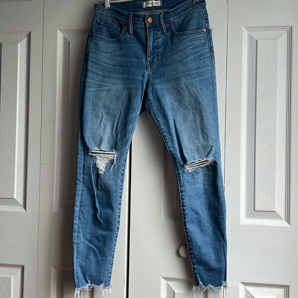 Madewell 9” High Rise Distressed Skinny Jeans Size 27 P